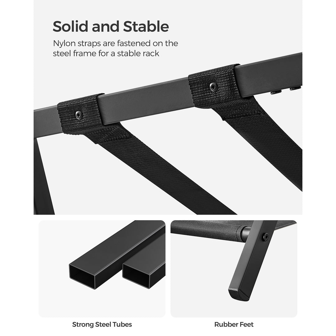 Luggage Racks for Guest Room, Set of 2 - Black