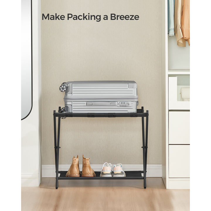 Luggage Racks for Guest Room, Set of 2 - Black