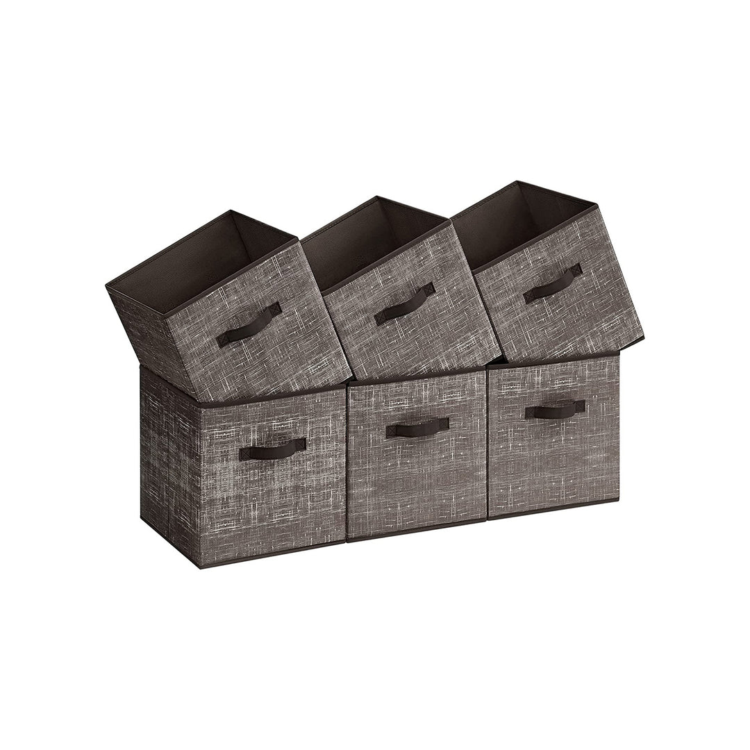 Non-Woven Fabric Storage Cubes with Double Handles Large - Walnut Brown