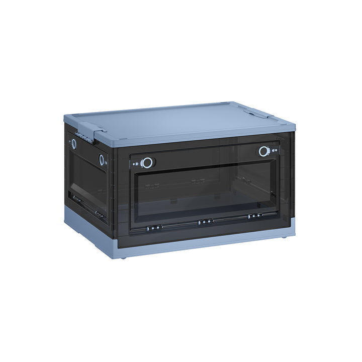 Pack of 1 Storage Bins 68L Blue and Gray