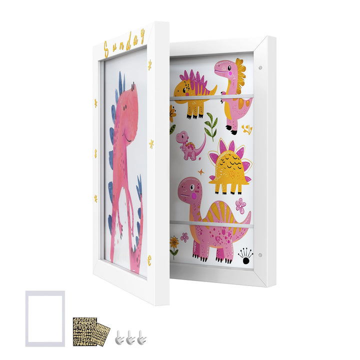 Kids Artwork Frame Changeable, A4, 8.5x11 Art Picture Frame Display for Room Décor - Matte White