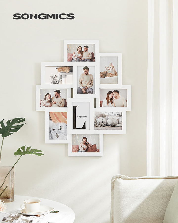 Photo Frame Collage, Wall-Mounted-White