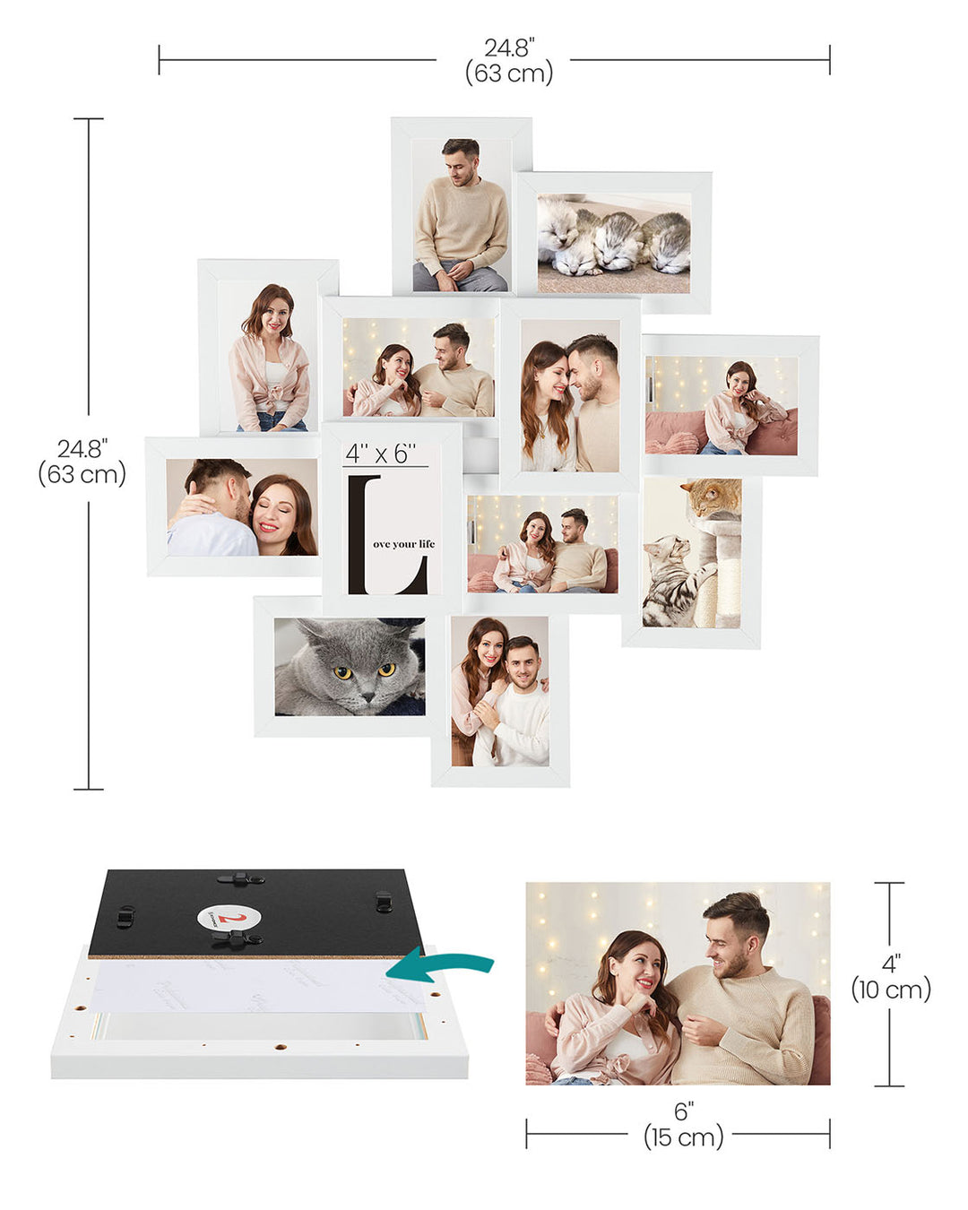 Picture Collage, Frame Wall-Mounted