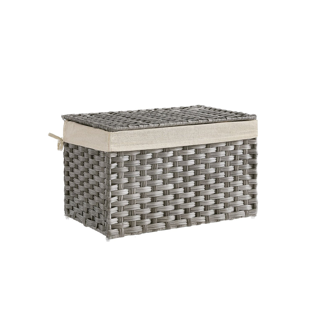 Rattan-Style Storage Box with Cotton Liner