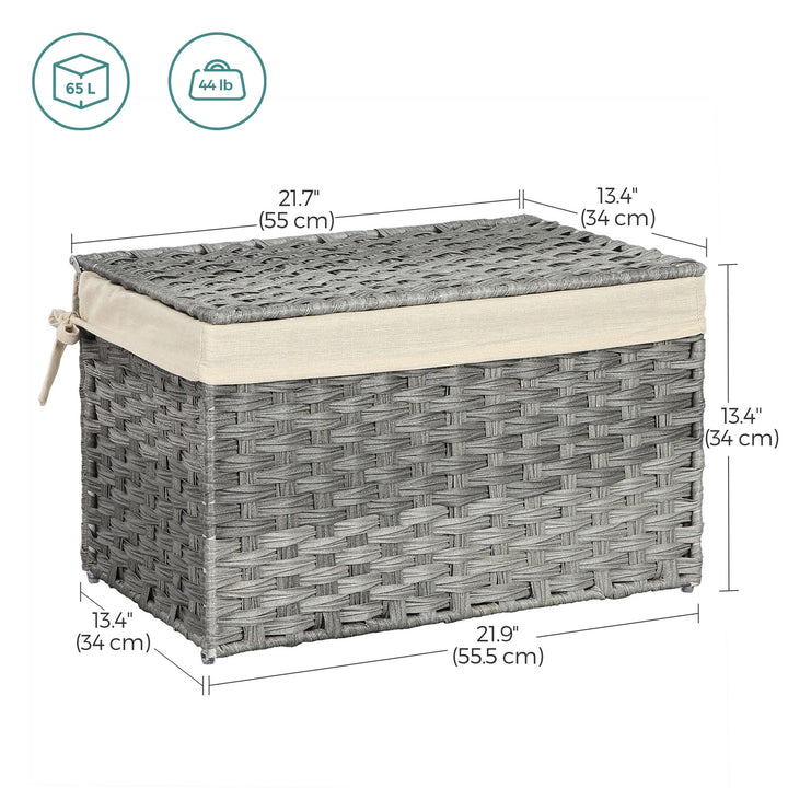 Rattan-Style Storage Box with Cotton Liner