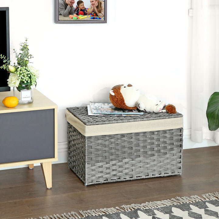 Rattan-Style Storage Box with Cotton Liner