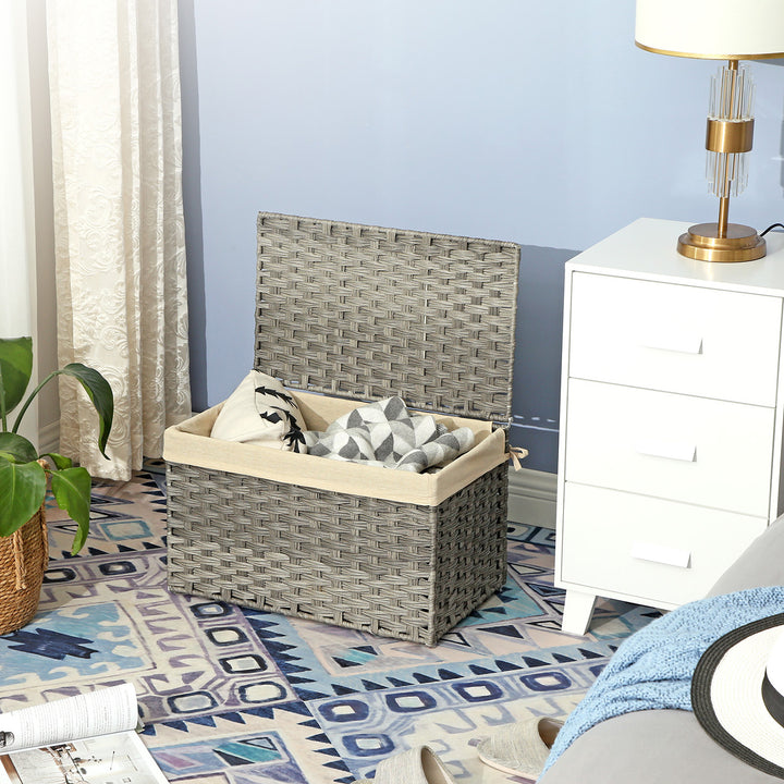 Rattan-Style Storage Box with Cotton Liner