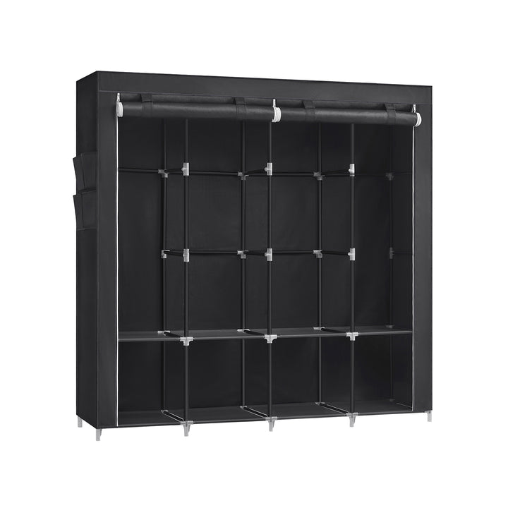 Portable Closet with 4 Hanging Rods and Shelves