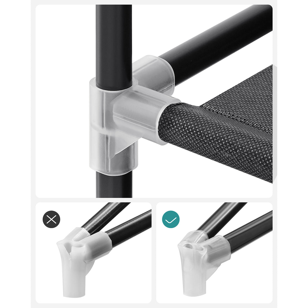 Portable Closet with 4 Hanging Rods and Shelves