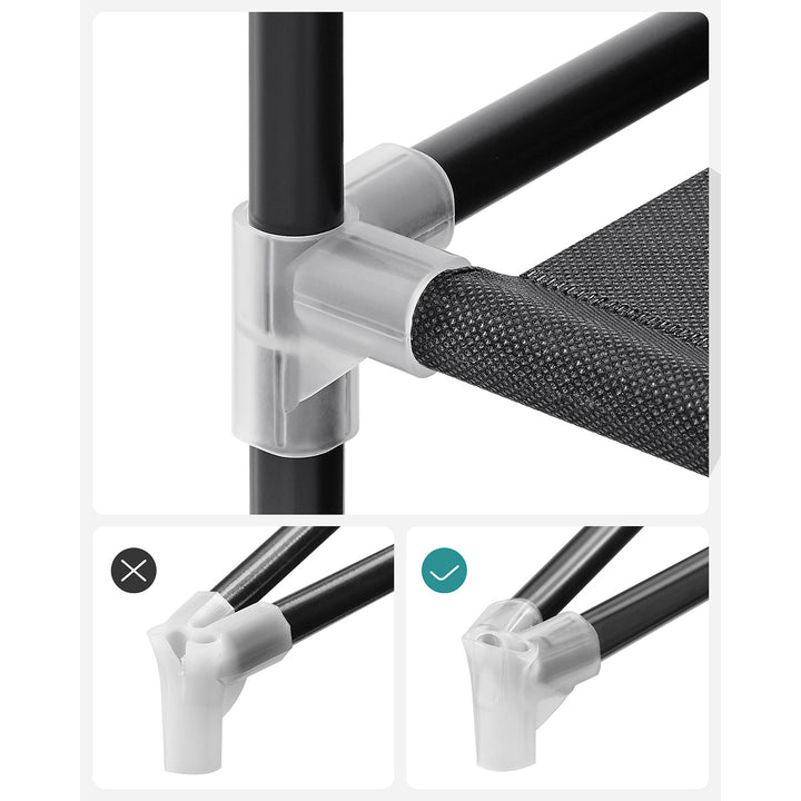 Portable Closet with 4 Hanging Rods and Shelves