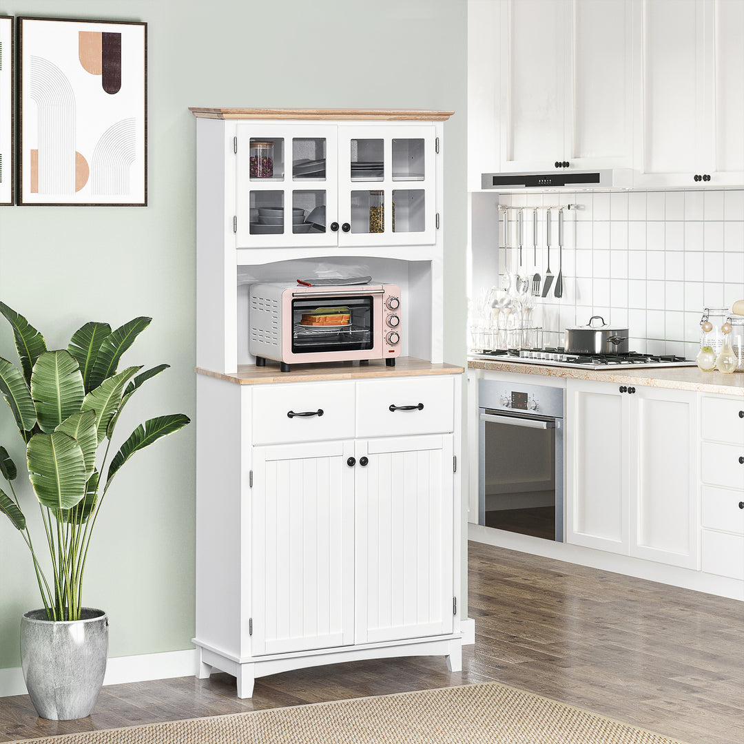 Freestanding Kitchen Cupboard, Kitchen Storage Cabinet - White