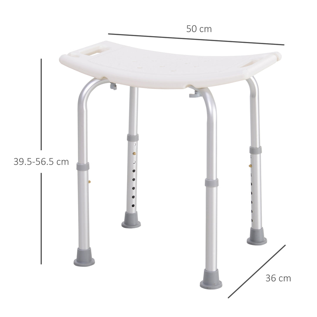 Rectangular Adjustable Height Mobility Medical Grade Stabilized Shower Seat Bath Stool