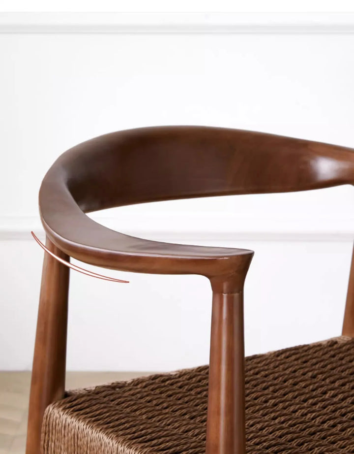 Advanced Vintage Mid-Century Rattan Casual Chair For Dining Room, Study, Office and Leisure