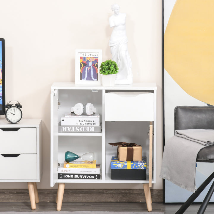 Floor Cabinet Storage Cupboard Sideboard with Drawer for Bedroom, Living Room, Entryway, Natural