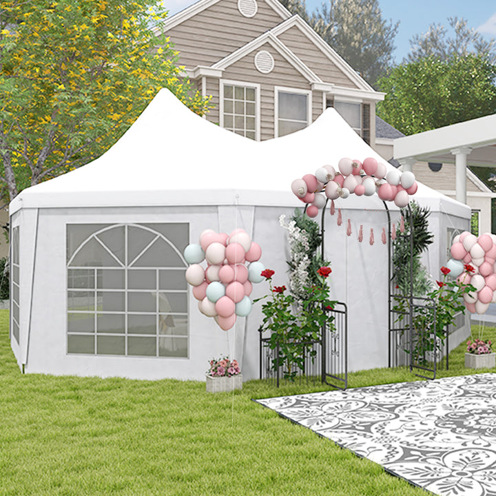 6.8m x 5m Octagonal Party Tent / Wedding Marquee-White