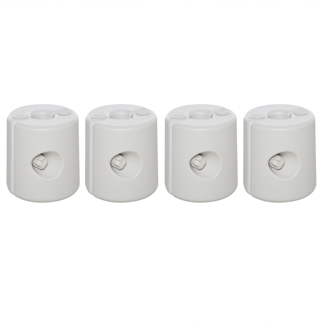 Tent Weight Base, 4pcs Plastic Anchor Weights-White