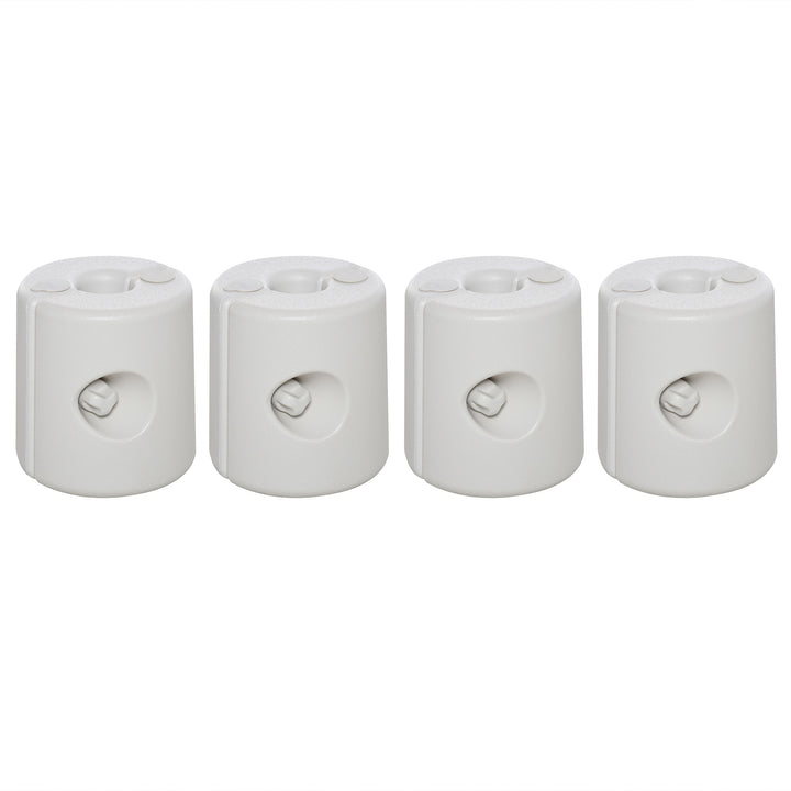 Tent Weight Base, 4pcs Plastic Anchor Weights-White