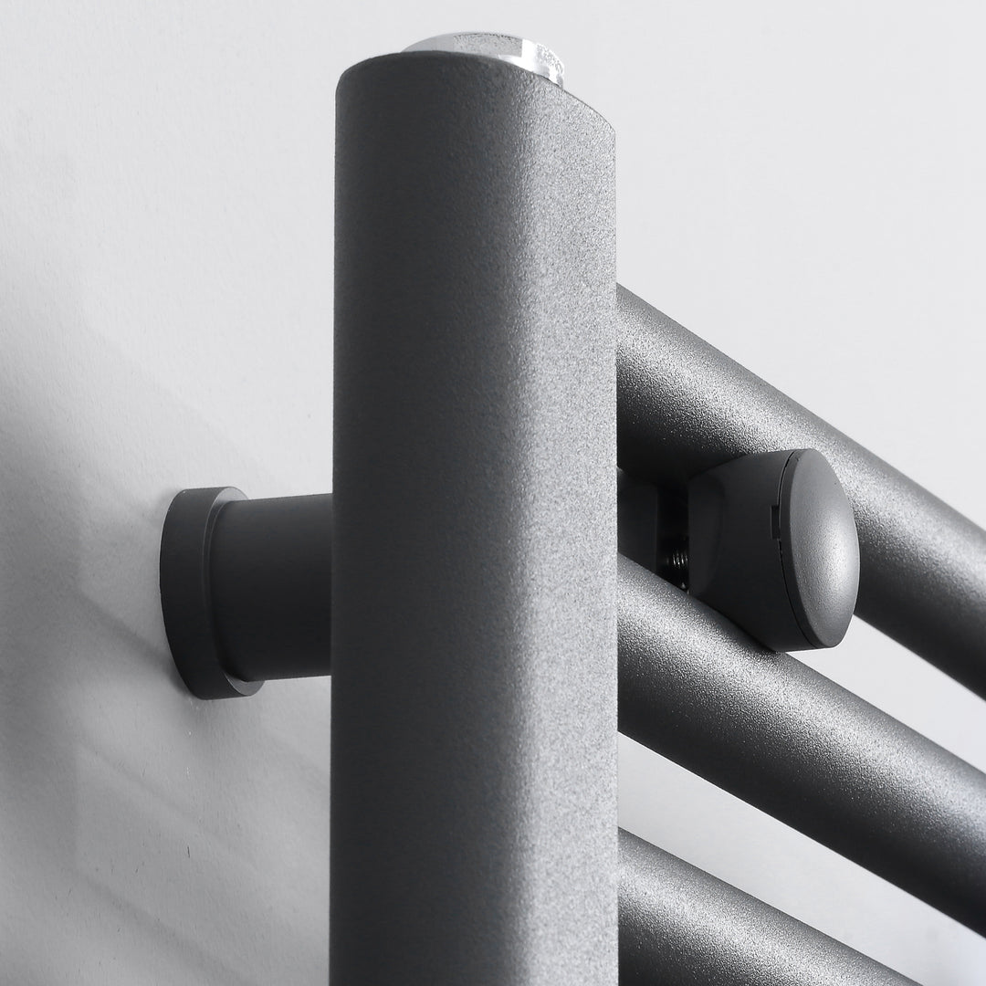 Straight Heated Towel Rail, Hydronic Bathroom Ladder Radiator Towel Warmer For Central Heating 600mm x 1200mm, Grey