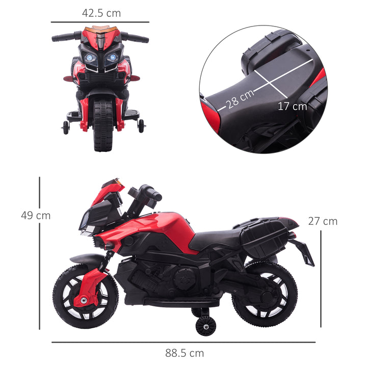 Kids Electric Pedal Motorcycle 3 km/h Max Speed for Girls Boy 18-48 months Red