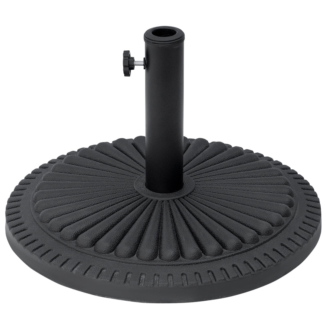 Garden 15kg Round Parasol Base Cement Outdoor Umbrella Weight Stand Black