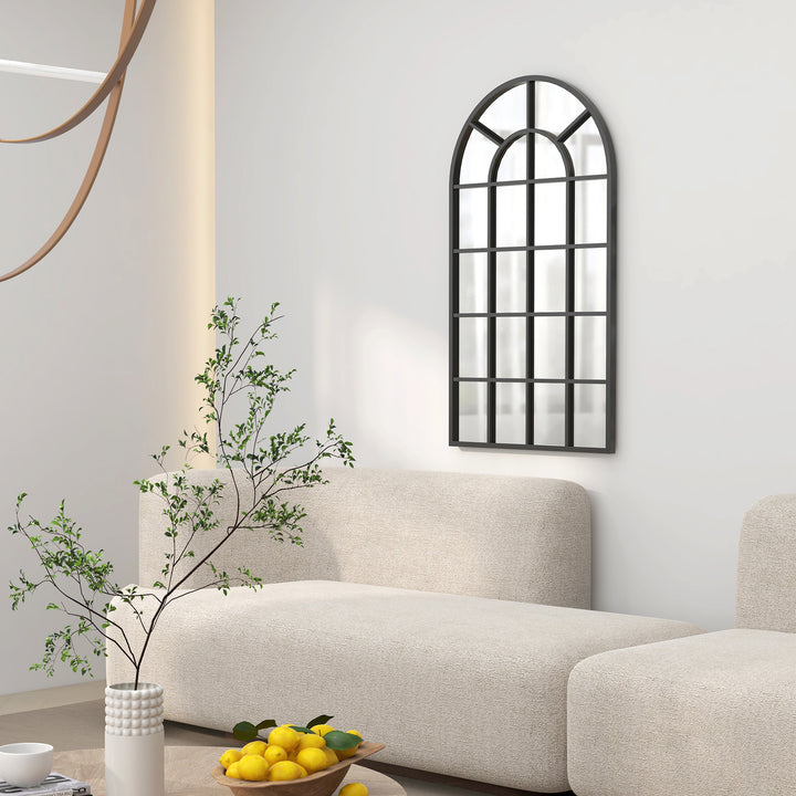 Arched Decorative Wall Mirror, Modern Window Mirror for Home Decor 110 x 62 cm
