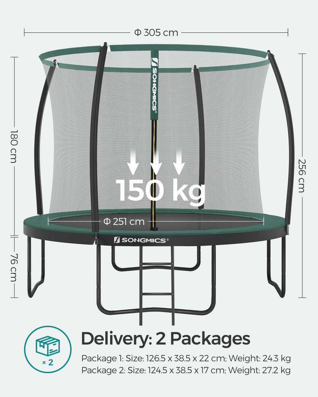 Trampoline with Safety Net Enclosure