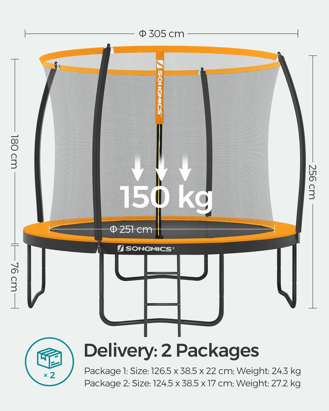 Trampoline with Safety Net Enclosure
