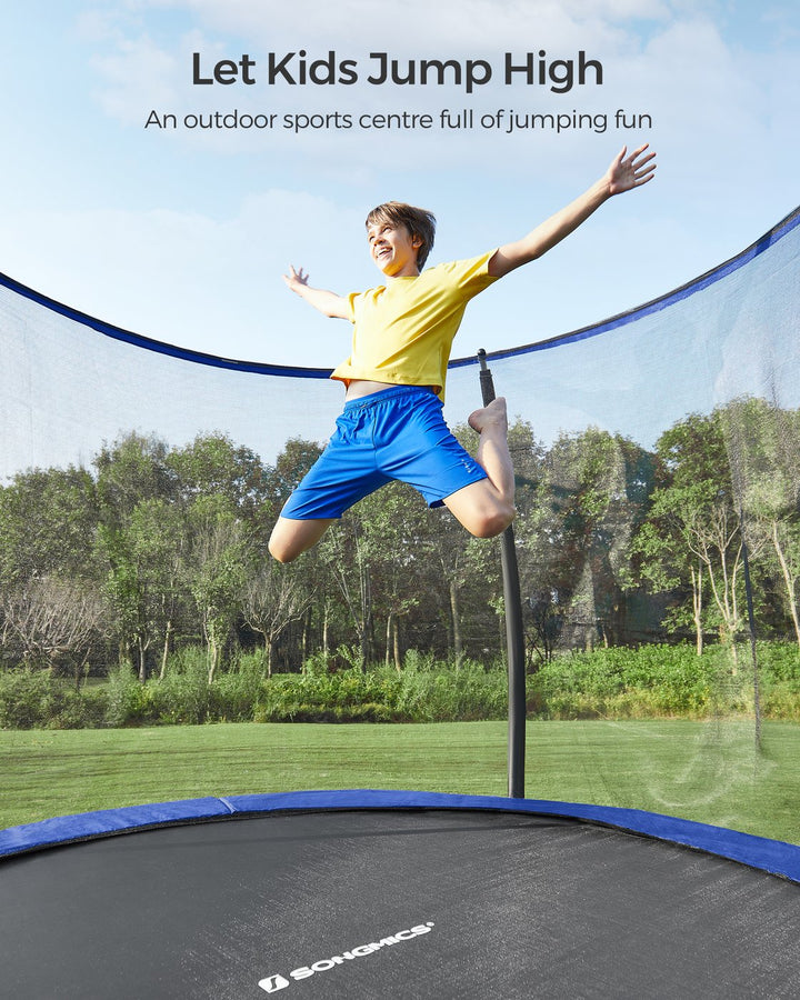 Garden Trampoline with Safety Net Enclosure