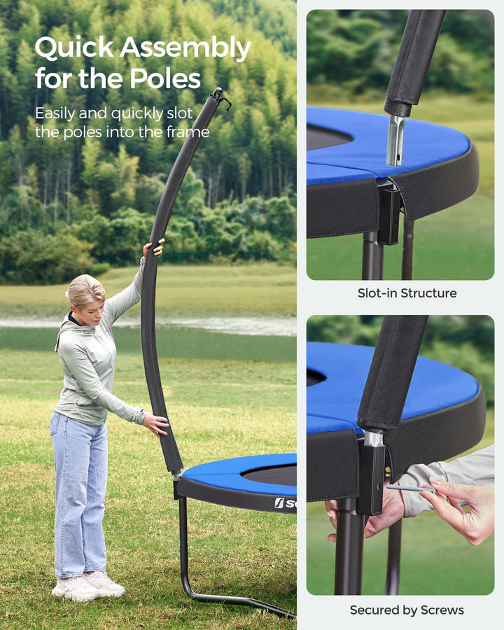 Garden Trampoline with Safety Net Enclosure