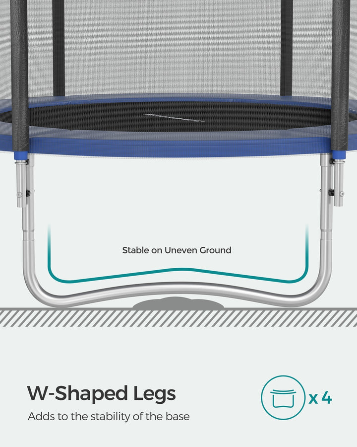 Trampoline w/ Safety Pad and Net Ladder