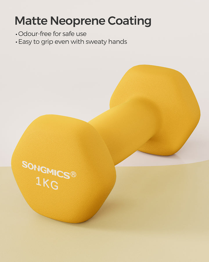 Yellow Dumbbell Set