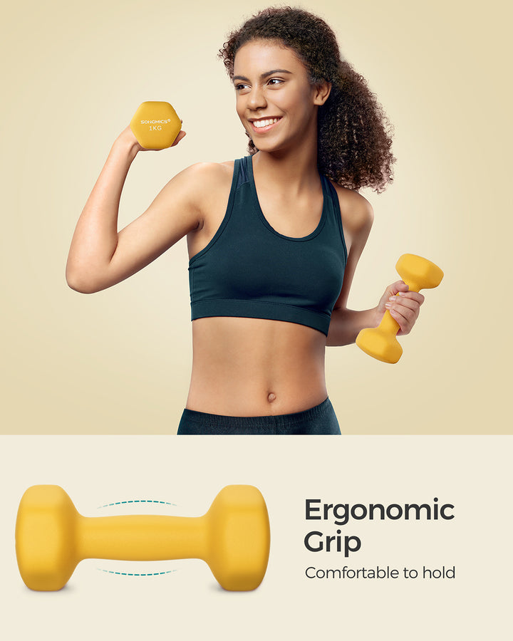 Yellow Dumbbell Set