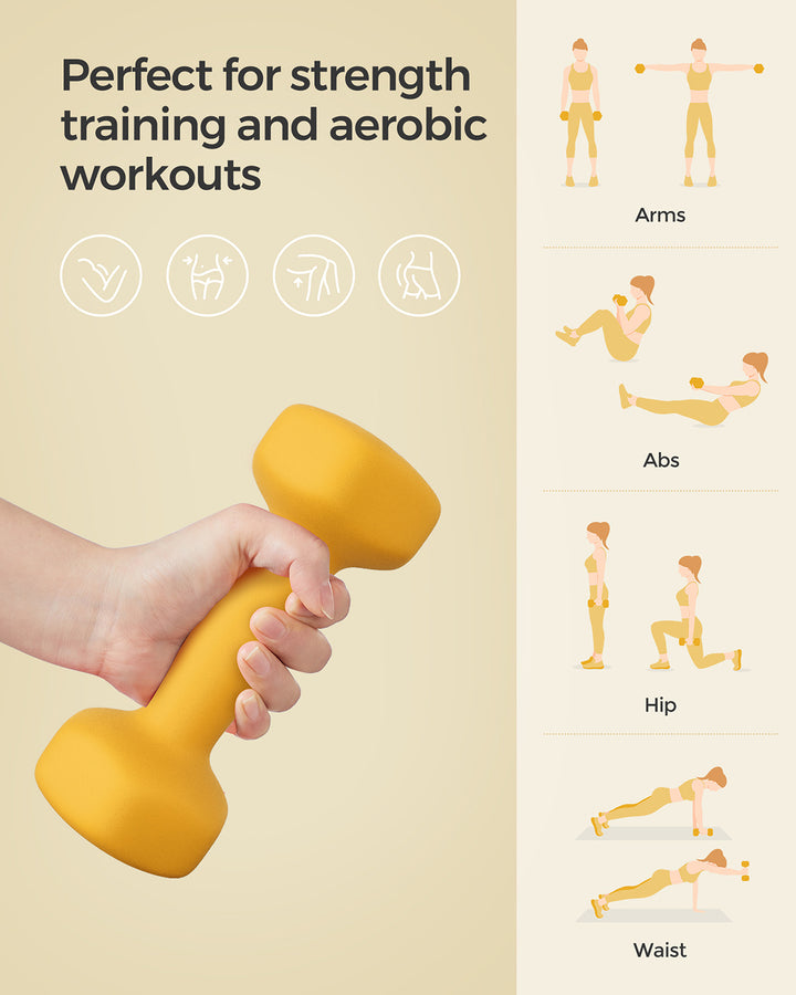 Yellow Dumbbell Set