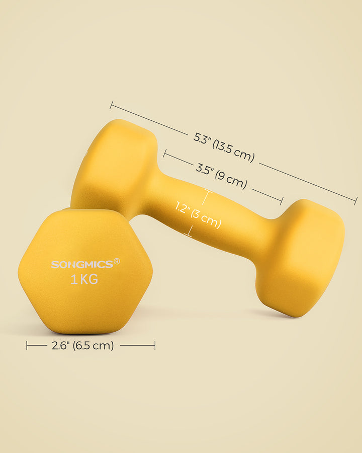 Yellow Dumbbell Set
