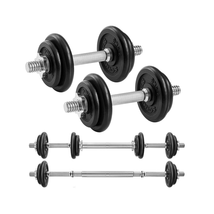 Adjustable Dumbbells Set with Extra Barbell Bar