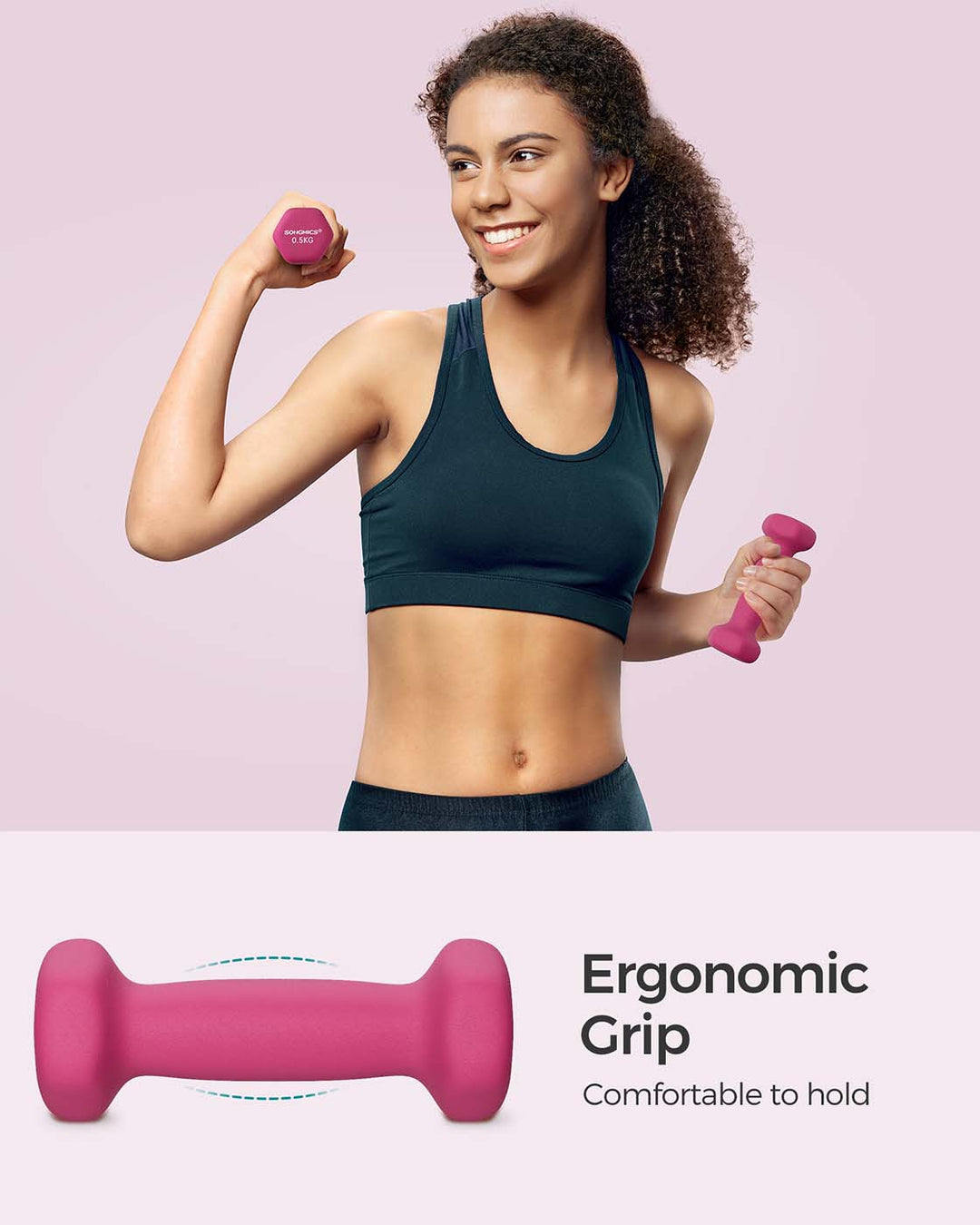 Double Pink Women Dumbbells