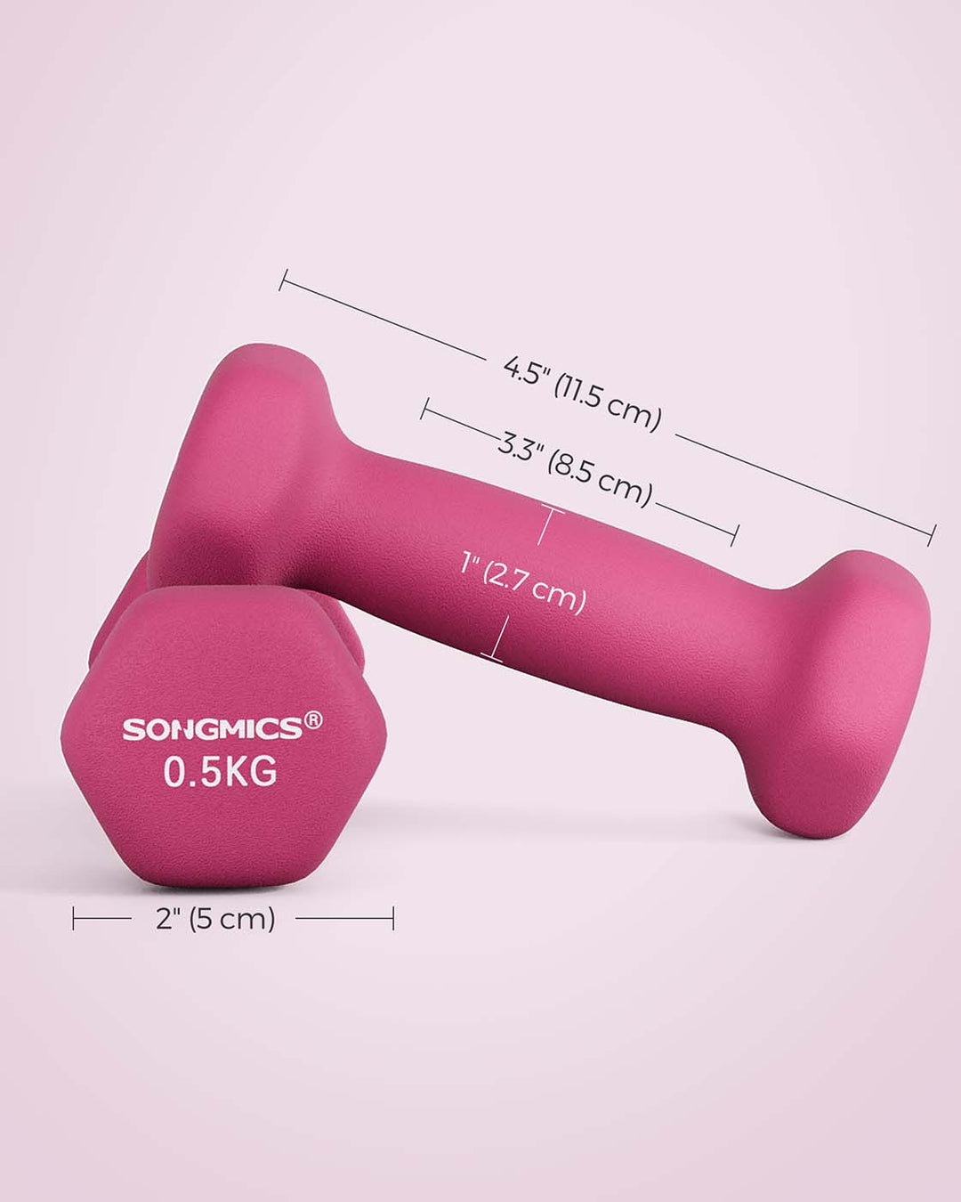 Double Pink Women Dumbbells