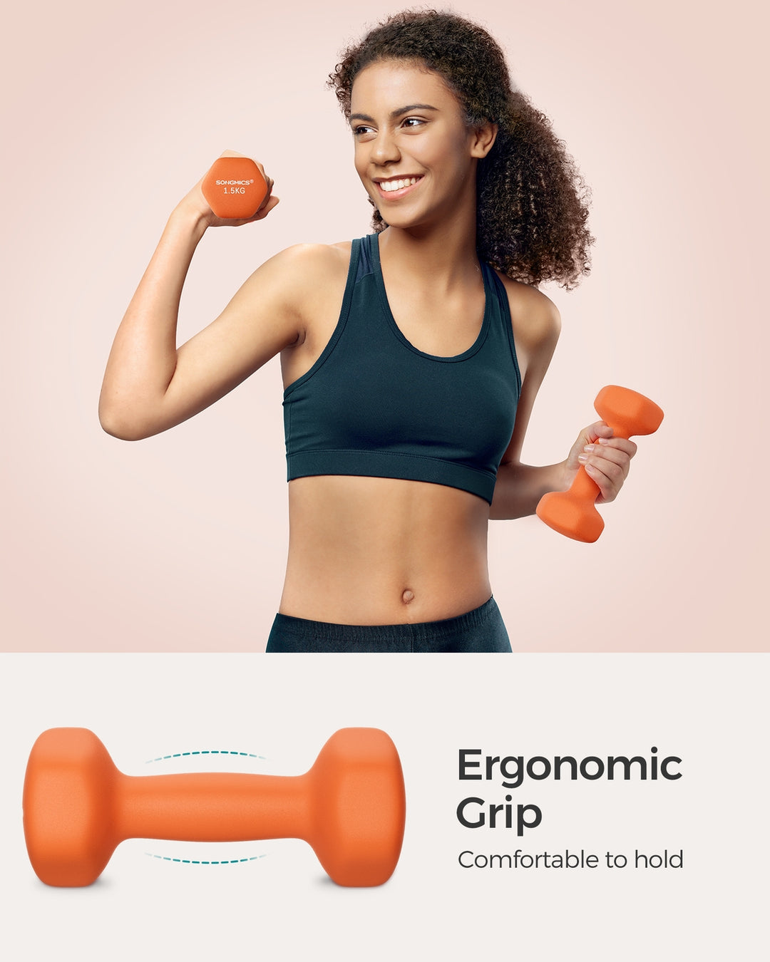Orange Dumbbell Set