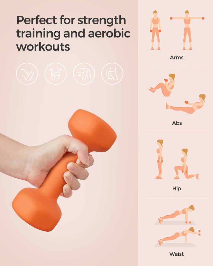 Orange Dumbbell Set