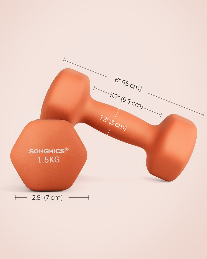Orange Dumbbell Set