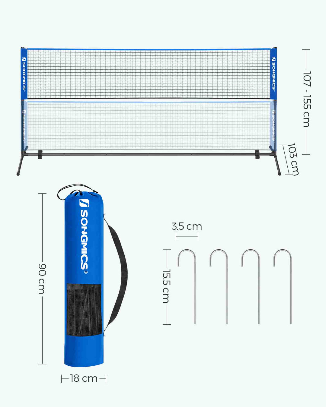 4m Badminton Tennis Net