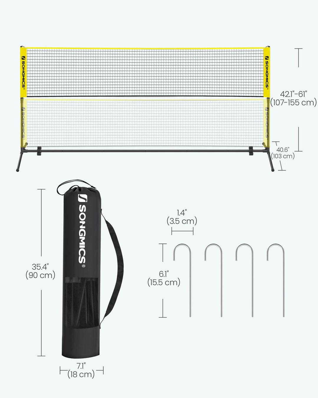 Iron Frame Badminton Net