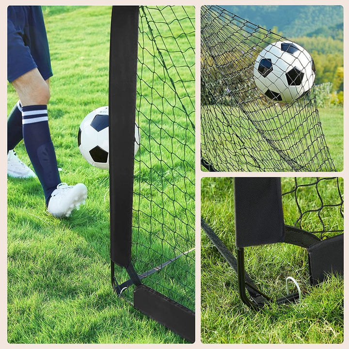 Set of 2 Kids Football Goals with Targets Blue