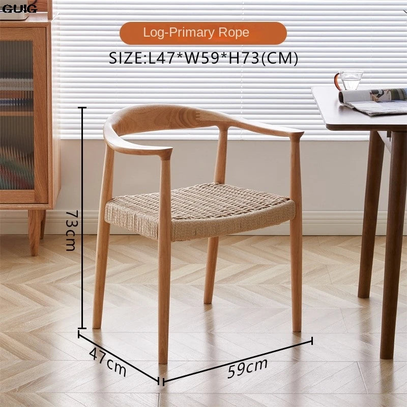 Advanced Vintage Mid-Century Rattan Casual Chair For Dining Room, Study, Office and Leisure