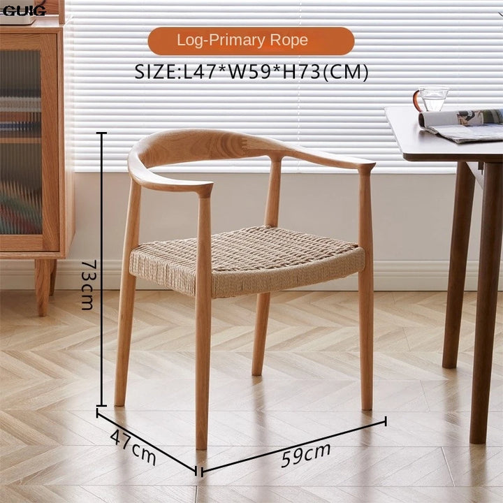 Advanced Vintage Mid-Century Rattan Casual Chair For Dining Room, Study, Office and Leisure