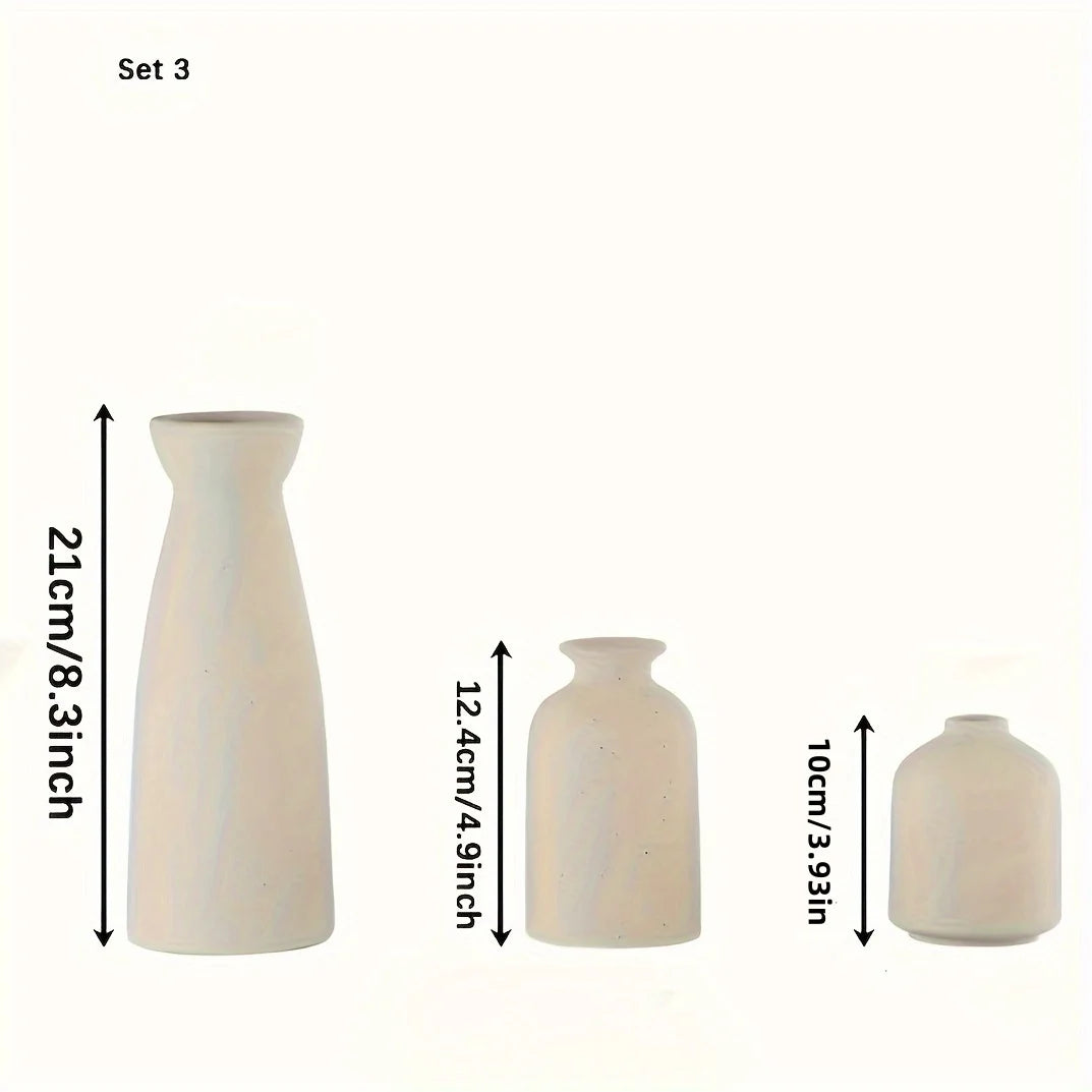 Modern Ceramic Vase Set of 3