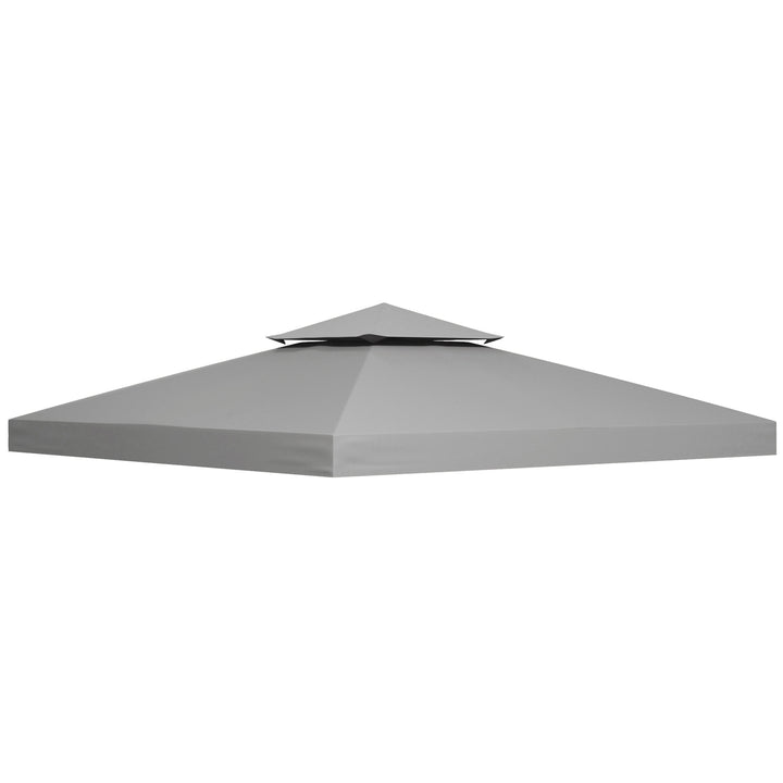 Outsunny 3 x 3(m) Gazebo Canopy Roof Top Replacement Cover Spare Part Light Grey (TOP ONLY)