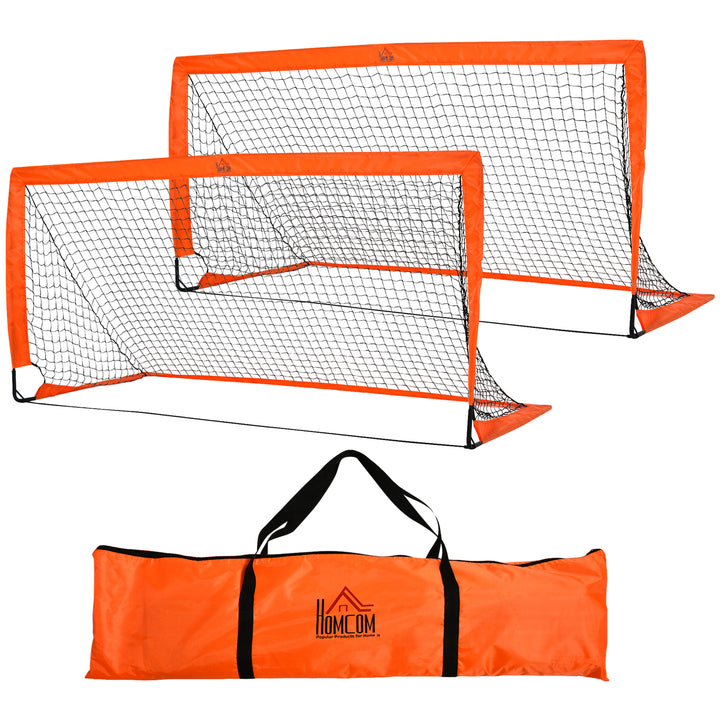 Tetoron Mesh Outdoor Folding Football Goal Orange