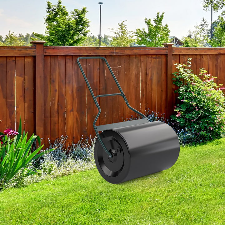 Garden Lawn Roller with U-Shaped Handle and Removable Drain Plug