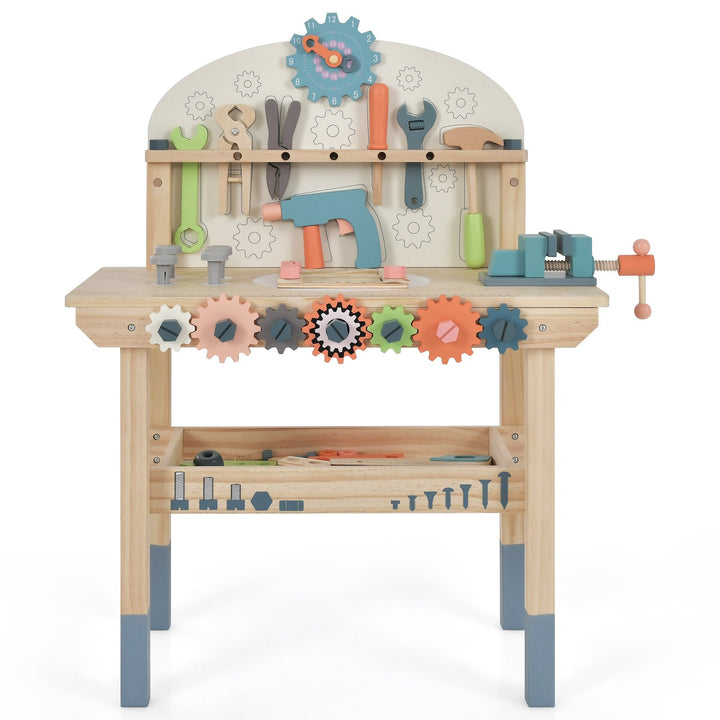 Kids Play Tool Workbench with Rich Tool Set and Realistic Accessories